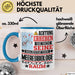 Meeresbiologe Geschenk Tasse Lustiger Spruch Erheben Sie Sich Der Meeresbiologe Betritt den Raum Blau Trendation