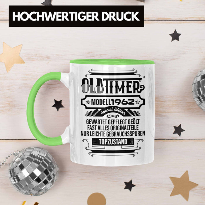 TRENDATION 60. Geburtstag Tasse Frau Mann Geschenk 60er Geschenkidee 60 Mutter Vater Grün Trendation