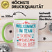 Office Arbeitskollege Tasse Geschenk Lustige Geschenkidee Spruch Willkommen Im Team Schön Dass Du Da Bist Grün Trendation