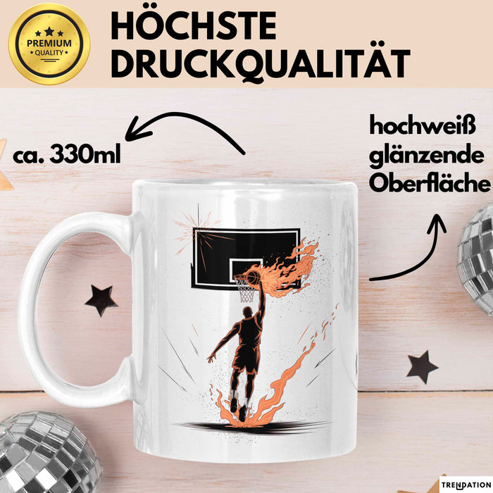 Basketballspieler Tasse Geschenk Lustige Geschenkidee Spruch Für Korb Liebhaber Weiß Trendation