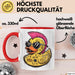 Quietscheente Tier Tasse Geschenk Lustige Geschenkidee Spruch Punk Ente Entenküken Rot Trendation