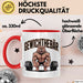 Gewichthebender Bär Tasse Geschenk Lustige Geschenkidee Spruch Gewichthebär Rot Trendation