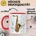 Saxophonspieler Tasse Geschenk Lustige Geschenkidee Spruch Rot Trendation