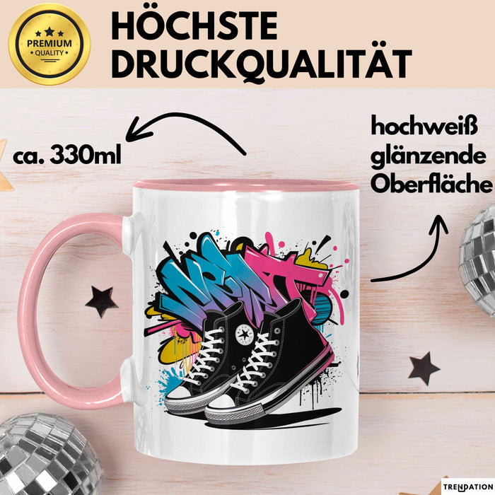 Streetwear Fan Tasse Geschenkidee für Stil Experte Rosa Trendation