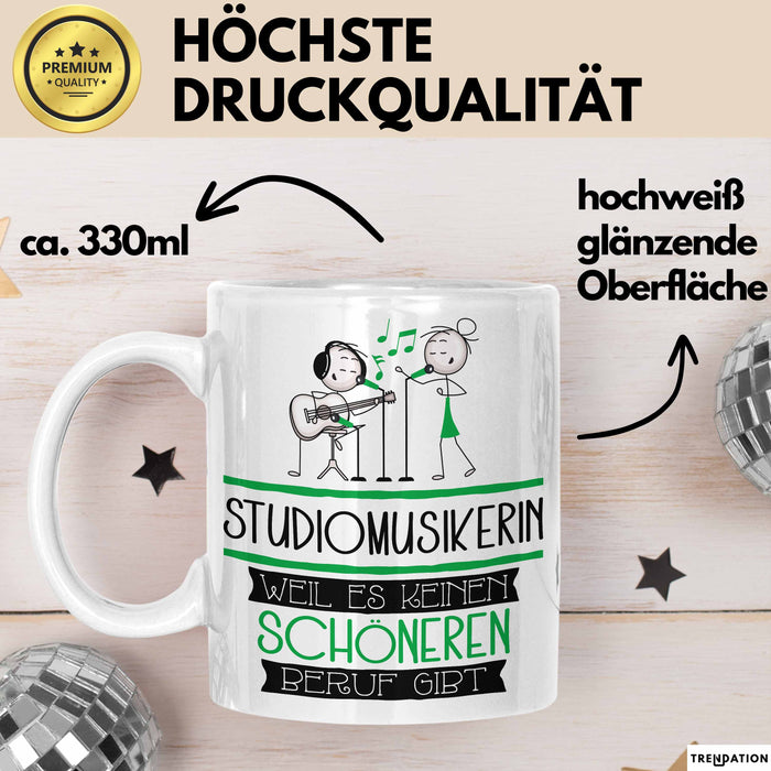 Studiomusikerin Weil Es Keinen Schöneren Beruf Gibt Tasse Geschenk für Eine Studiomusikerin Lustig Weiß Trendation