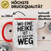Heike Tasse Geschenk Wo Eine Heike Ist Ist Auch Ein Weg Geschenkidee Becher mit Name Rot Trendation