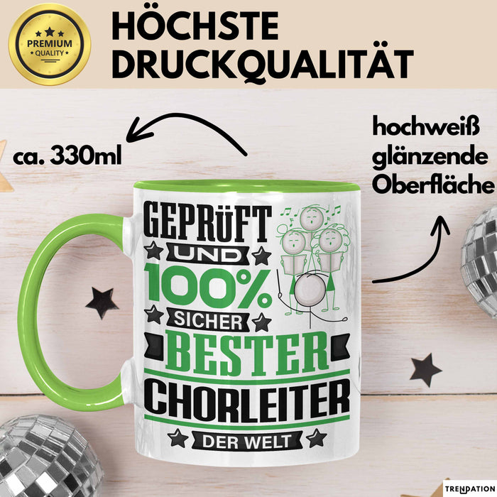 Chorleiter Geschenk Lustiger Spruch für Chorleiter Geschenkidee Bester Chorleiter Der Welt Grün Trendation