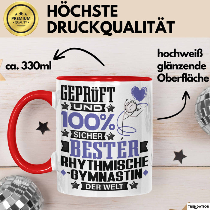 RhythmischeGymnastin Geschenk Lustiger Spruch für RhythmischeGymnastin Geschenkidee Bester RhythmischeGymnastin Der Welt Rot Trendation
