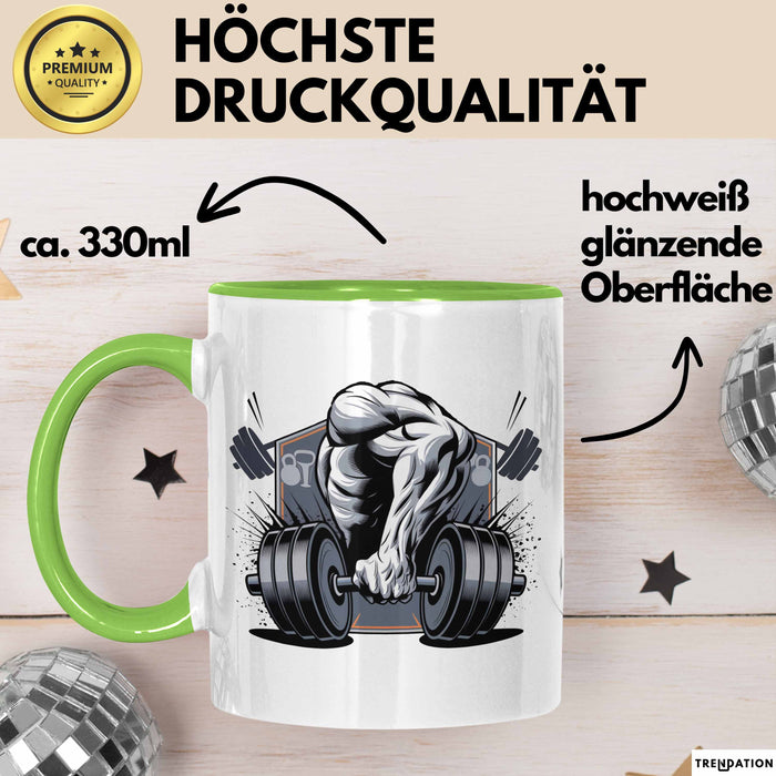 Fitness Enthusiast Tasse Geschenkidee für Fitnessliebhaber Grün Trendation