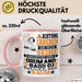 Drum-and-Bass-DJ Geschenk Tasse Lustiger Spruch Erheben Sie Sich Der Drum-and-Bass-DJ Betritt den Raum Rosa Trendation