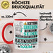 Katzenzüchter Geschenk Tasse Lustiger Spruch Erheben Sie Sich Der Katzenzüchter Betritt den Raum Rot Trendation