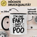 Furz Tasse Geschenk Im One Fart Away From A Poo Geschenkidee Lustig Schwarz Trendation