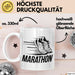 Marathonläufer Tasse Geschenkidee für Laufexperten Weiß Trendation