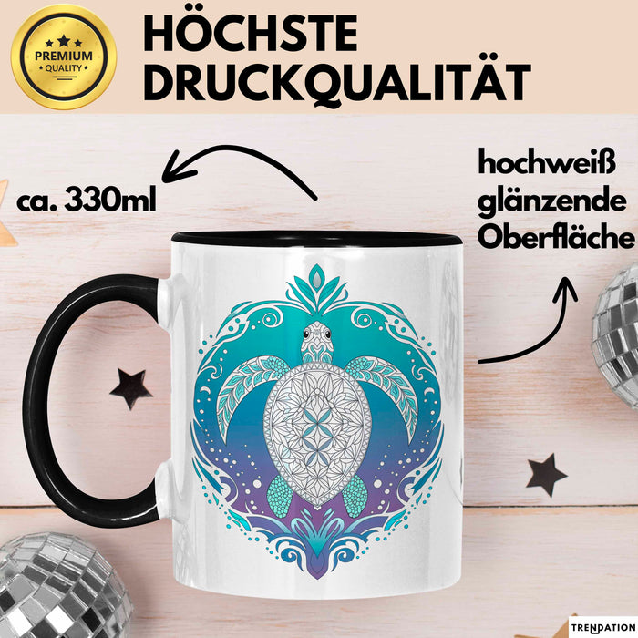 Schildkröte Tierliebhaber Tasse Geschenk Lustige Geschenkidee Spruch Schildkröten Mandala Trendation