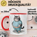 Katzen Tierliebhaber Tasse Geschenk Lustige Geschenkidee Spruch Rot Trendation
