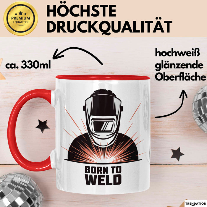 Schweißer Tasse Geschenk Lustige Geschenkidee Spruch Für Schweiß Profis Rot Trendation