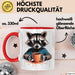 Waschbär Tierliebhaber Kaffee Tasse Geschenk Lustige Geschenkidee Spruch Rot Trendation