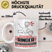 Ringer Geschenk Tasse Ich Bin Ringer Aber Sag Doch Einfach Superheld Lustige Geschenkdiee für Ringer Kaffee-Becher Weiß Trendation