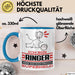 Ringer Geschenk Tasse Ich Bin Ringer Aber Sag Doch Einfach Superheld Lustige Geschenkdiee für Ringer Kaffee-Becher Blau Trendation