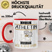 Athletin Tasse Geschenk Ich Bin Athletin Warum Weil Ich Es Kann Geschenkidee Geburtstag Rot Trendation