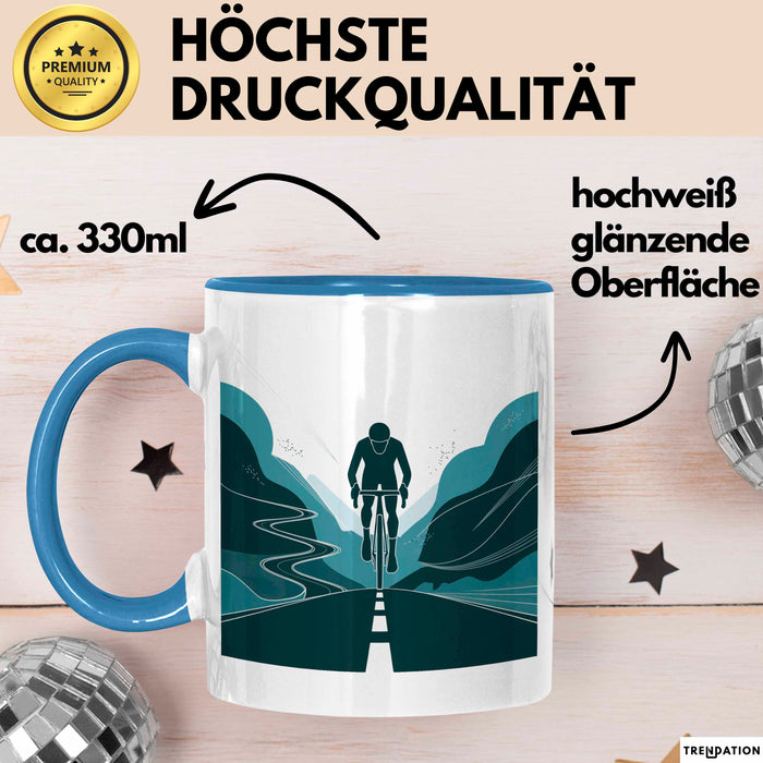 Radfahrer Tasse Geschenk Lustige Geschenkidee Spruch Für Straßen Fahrer Blau Trendation