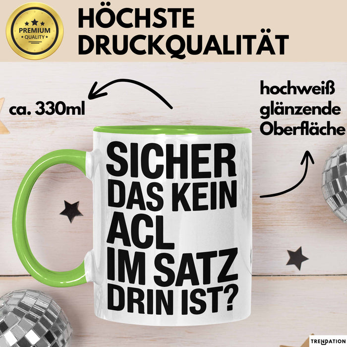 Lateinlehrer Unterricht Tasse Geschenk Lustige Geschenkidee Spruch Sicher Das Kein Aci Im Satz Drin Ist Grün Trendation