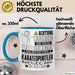 Karatesportler Geschenk Tasse Lustiger Spruch Erheben Sie Sich Der Karatesportler Betritt den Raum Blau Trendation