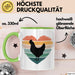 Huhn Tier Bauer Tasse Becher Geschenk Lustige Geschenkidee Spruch Hühnerherz Grün Trendation