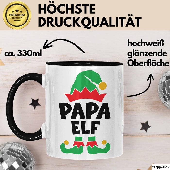 Papa Elf Tasse Geschenk Weihnachten Papa Geschenkidee Papaelfe Trendation