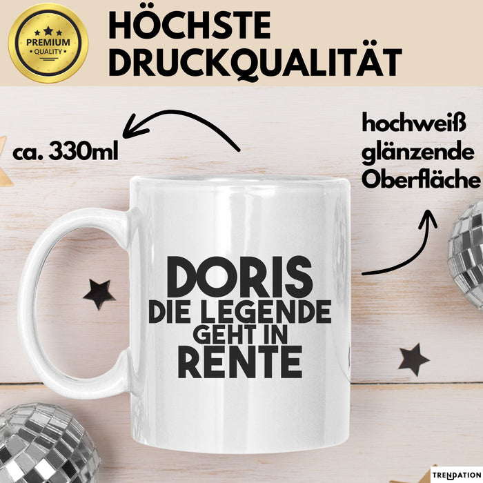 Doris Tasse Doris – Die Legende Geht In Rente Geschenk