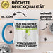 Gleitschirmflieger Geschenk Tasse Lustige Geschenkidee Geburtstag für Gleitschirmflieger Ich Bin Dieser Legendäre Gleitschirmflieger Von Dem Alle Geredet Haben Kaffee-Becher Blau Trendation