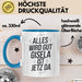 Gisela Tasse Geschenk Alles Ist Gut Gisela Ist Jetz Da Geschenkidee Becher mit Name Blau Trendation