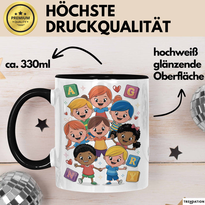 Kindergarten Lehrer Tasse Geschenk Lustige Geschenkidee Spruch Für Kleine Lernende Trendation