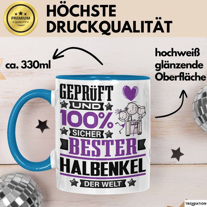 Halbenkel Geschenk Lustiger Spruch für Halbenkel Geschenkidee Bester Halbenkel Der Welt Blau Trendation