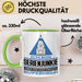Serienjunkie Geschenk Tasse Ich Bin Serienjunkie Aber Sag Doch Einfach Superheld Lustige Geschenkdiee für Serienjunkie Kaffee-Becher Grün Trendation