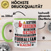Fußballfan Geschenk Tasse Lustiger Spruch Erheben Sie Sich Der Fußballfan Betritt den Raum Grün Trendation