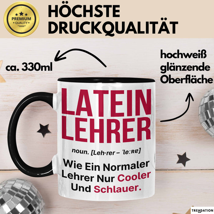 Lateinlehrer Unterricht Tasse Geschenk Lustige Geschenkidee Spruch Latein Lehrer Trendation