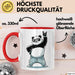 Panda Rock Musikliebhaber Musiker Tasse Geschenk Lustige Geschenkidee Spruch Rot Trendation