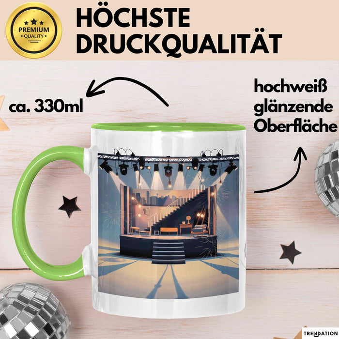 Bühnenbildner Tasse Geschenk Lustige Geschenkidee Spruch Für Bühnen Kreative Grün Trendation