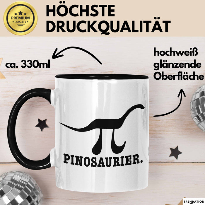 Pinosaurier Pi + Dinosaurier Tasse Geschenk Lustiger Mathe Becher Trendation