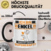 Enkel Tasse Geschenk für Enkel Geburtstag Lustiger Spruch Kaffee-Becher Was Ist Deine Superkraft Schwarz Trendation