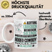 Rodeo-Cowboy Geschenk Tasse Lustiger Spruch Erheben Sie Sich Der Rodeo-Cowboy Betritt den Raum Weiß Trendation