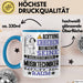 Musiktechniker Geschenk Tasse Lustiger Spruch Erheben Sie Sich Der Musiktechniker Betritt den Raum Blau Trendation
