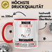 Hundegassi-Service Tasse Geschenk Becher Stark Attraktiv Furchtlos Hundegassi-Service Lustige Geschenkidee Rot Trendation