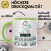 Geschenk für Katzenliebhaberin Tasse Lustige Geschenkidee Geburtstag Ich Bin Katzenliebhaberin Ich Darf Das Grün Trendation