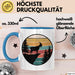 Ziegenbauer Ziegen Tier Retro Tasse Geschenk Lustige Geschenkidee Spruch Blau Trendation