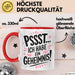 Big Sister Ältere Geschwister Schwestern Tasse Becher Geschenk Lustige Geschenkidee Spruch Ich Habe Ein Geheimnis Rot Trendation