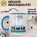Filmfan Geschenk Tasse Ich Bin Filmfan Aber Sag Doch Einfach Superheld Lustige Geschenkdiee für Filmfan Kaffee-Becher Blau Trendation