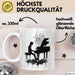 Klavier-Spieler Geschenk Tasse Grafik Piano Spielerin Geschenkidee Becher Weiß Trendation