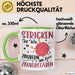 Stricken Stricker Tasse Geschenk Lustige Geschenkidee Spruch Ist Wie Zaubern Mit 2 Zauberstäben Grün Trendation